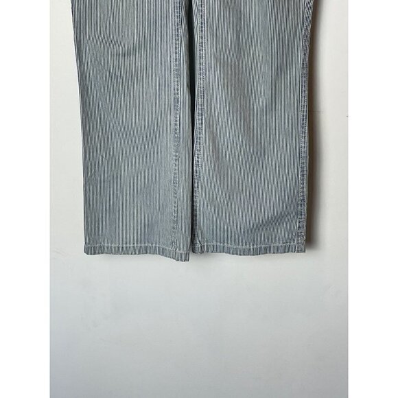 Ulla Johnson Blue And White Patria Striped Lace Up Cropped Jeans Size 0 - Picture 6 of 9